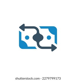 exchange, currency icon vector illustration