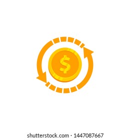 Exchange currency icon vector template. exchange currency sign design