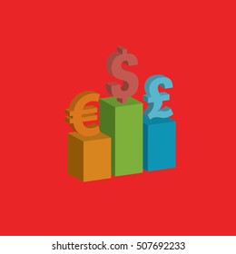 Exchange design on red background,clean vector