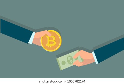 exchange of dollars for bitcoins