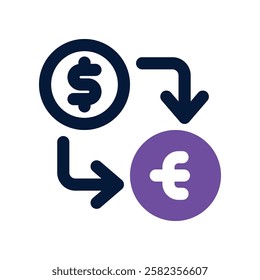 exchange dual tone icon. vector icon for your website, mobile, presentation, and logo design.