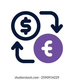exchange dual tone icon. vector icon for your website, mobile, presentation, and logo design.