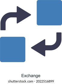 Exchange or Editing Tools Icon Concept