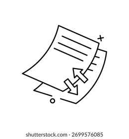 Ilustración de stock de icono de Vector de archivo de intercambio
