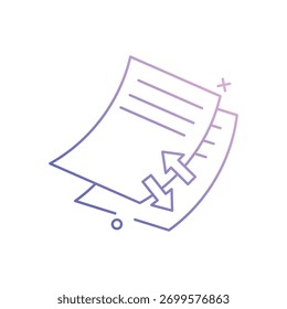 Exchange File vector icon stock illustration