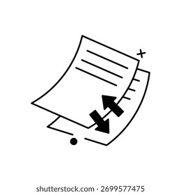 Ilustração de stock de ícone de vetor de Arquivo do Exchange