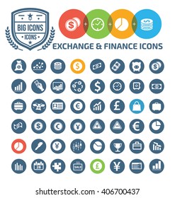 Exchange and finance icons,vector