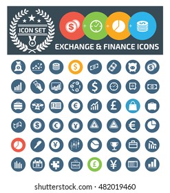 
Exchange and financial icons design,clean vector