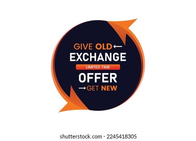 Exchange Give Old Get New trendy banner element design.