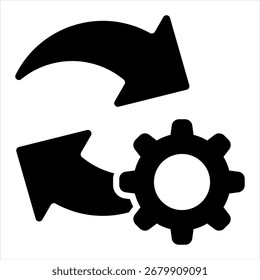 Exchange-Glyphe Schwarz, einzelne Symbolgrafik