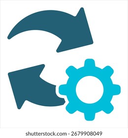 Exchange-Glyphe - Blaues einzelnes Symbol
