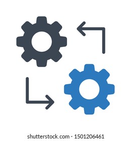exchange glyph colour vector icon
