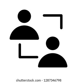 exchange glyphs vector icon