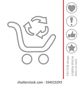 exchange of goods line icon