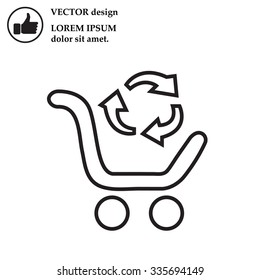 exchange of goods line icon