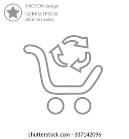 exchange of goods line icon