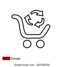 exchange of goods line icon