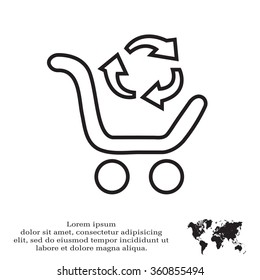 exchange of goods line icon