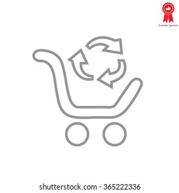 exchange of goods line icon