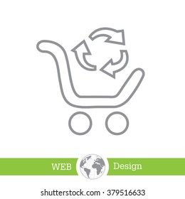 exchange of goods line icon