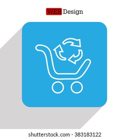 exchange of goods line icon