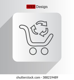 exchange of goods line icon