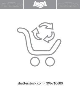 exchange of goods line icon