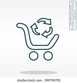 exchange of goods line icon