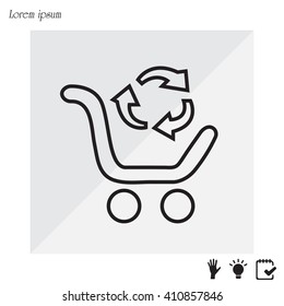 exchange of goods line icon