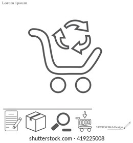 exchange of goods line icon