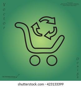 exchange of goods line icon