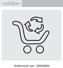 exchange of goods line icon