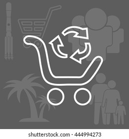 exchange of goods line icon