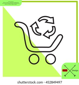 exchange of goods line icon