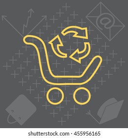 exchange of goods line icon