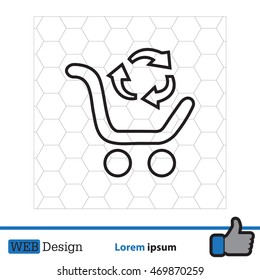 exchange of goods line icon
