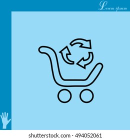 exchange of goods line icon