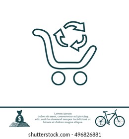 exchange of goods line icon