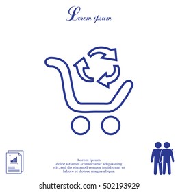 exchange of goods line icon