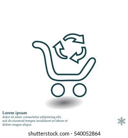 exchange of goods line icon