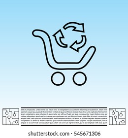 exchange of goods line icon