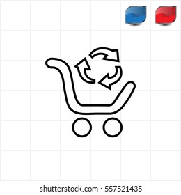 exchange of goods line icon