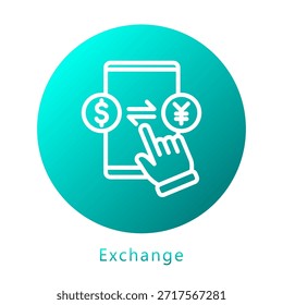 Ícone De Gradiente De Troca, Mini Ilustração Relacionada Ao Serviço De Pagamento. Use Para O Desenvolvimento Moderno De Conceitos, Ui, Ux Web E Aplicativos.