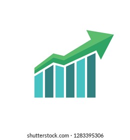 Exchange up growth graphic icon vector illustration. Arrow infographic. 