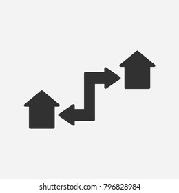 Exchange home icon illustration isolated vector sign symbol