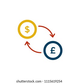 exchange  icon, basic ui ux start up business technology icon, use for web application, ecommerce website, mobile app, infographic asset