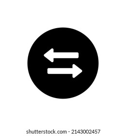 Exchange icon in black round