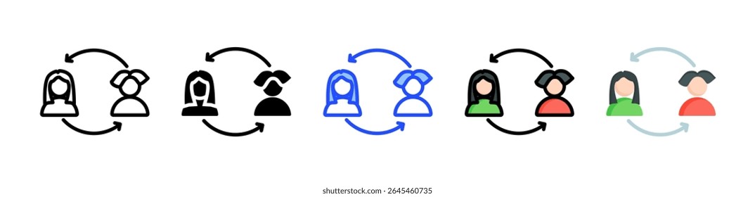Exchange Icon Collection With Multiple Styles