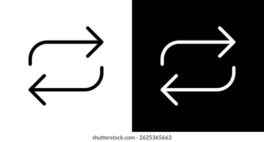 Exchange icon concept stroke on white background