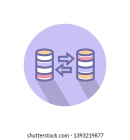 Exchange icon. Currency exchange vector sign symbol with arrow